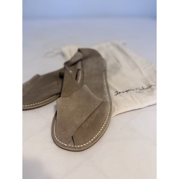 NEW Jacques Soloviere Biarritz Beige Leather Suede Sandals Men Sz 11.5 44 Luxury main image 7